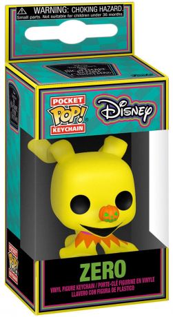 Figurine Funko Pop L'étrange Noël de M. Jack [Disney] Zero (Black Light) - Porte clés