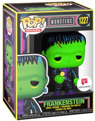 Figurine Funko Pop Universal Monsters #1227 Frankenstein avec fleur - Black Light