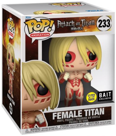 Figurine Pop L'Attaque des Titans (SNK) #233 pas cher : Femme Titan Glow in  the Dark - 15 cm