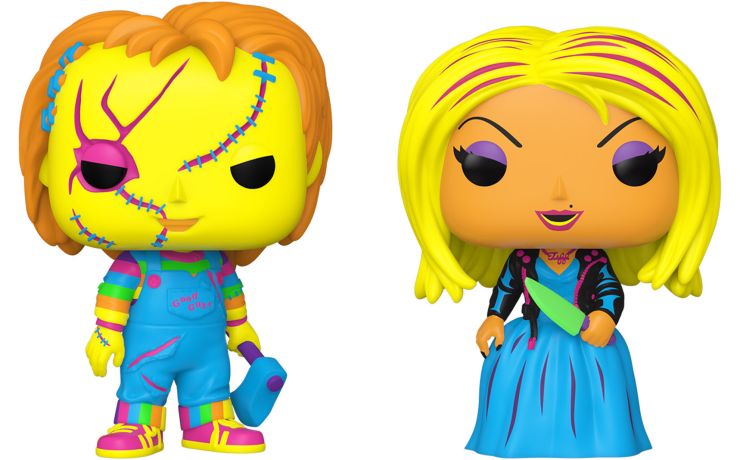 Figurine Funko Pop Chucky Tiffany et Chucky (Black Light) - Pack