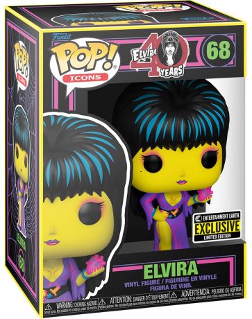 Figurine Funko Pop Elvira, Maîtresse des Ténèbres #68 Elvira - Black Light