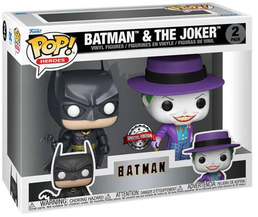 Figurine Funko Pop Batman [DC] Batman & The Joker Métallique