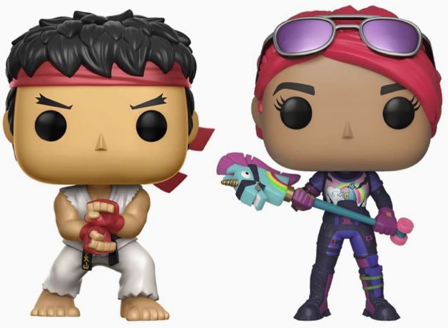 Figurine Funko Pop Fortnite Ryu & Brite Bomber - Pack