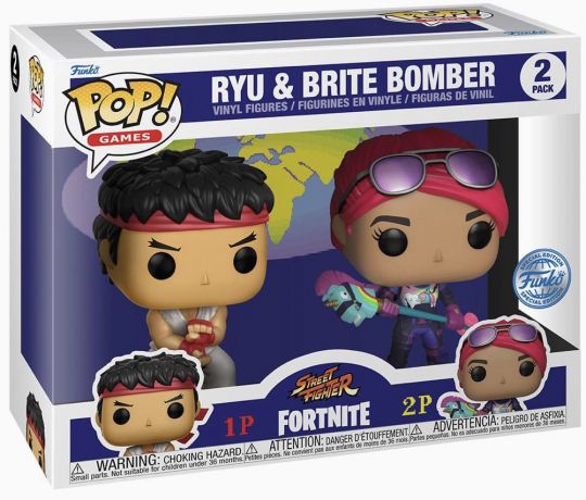 Figurine Funko Pop Fortnite Ryu & Brite Bomber - Pack