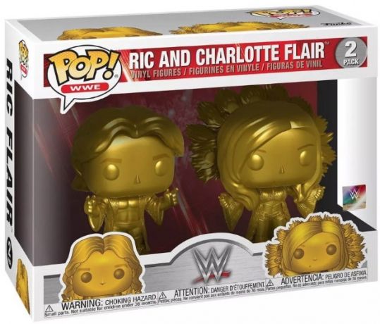 Figurine Funko Pop WWE #00 Ric et Charlotte Flair - Or
