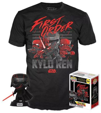 Figurine Funko Pop Star Wars 9 : L'Ascension de Skywalker #308 Kylo Ren Supreme Leader - Glow in the Dark - T-Shirt