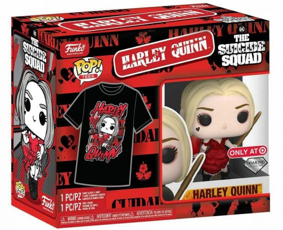 Figurine Funko Pop The Suicide Squad [DC] #1111 Harley Quinn - Diamant - T-Shirt