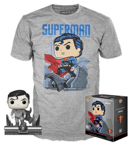 Figurine Funko Pop DC Comics #278 Superman (Jim Lee Deluxe) (Black & White) - T-Shirt