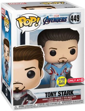 Figurine Funko Pop Avengers : Endgame [Marvel] #449 Tony Stark - Glow in the Dark - T-Shirt