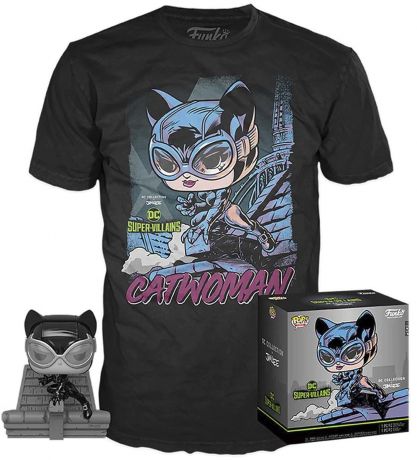 Figurine Funko Pop DC Comics #269 Catwoman (Jim Lee Deluxe) (Black & White) - T-Shirt