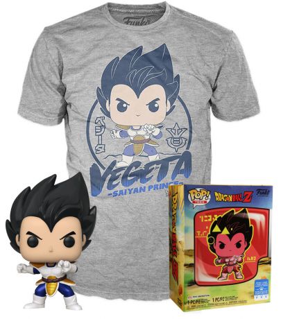 Figurine Funko Pop Dragon Ball Z #614 Végéta - Métallique - T-Shirt