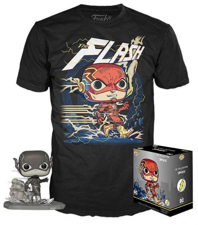 Figurine Funko Pop Flash [DC]  #268 The Flash (Jim Lee Deluxe) (Black & White) - T-Shirt