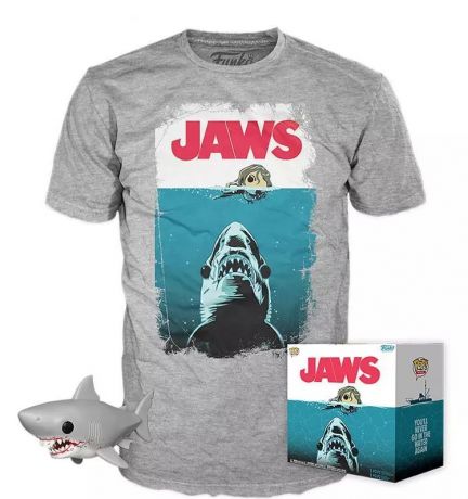 Figurine Funko Pop Les Dents de la Mer #758 Grand requin blanc avec sang - T-Shirt