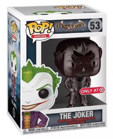 Figurine Funko Pop Batman Arkham Asylum #53 Le Joker chrome noir - T-Shirt