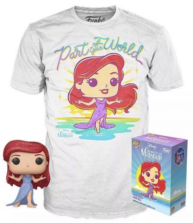 Figurine Funko Pop La Petite Sirène [Disney] #564 Ariel - Diamant - T-Shirt