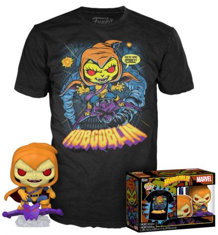 Figurine Funko Pop Spider-Man, l'homme-araignée #959 Super-Bouffon - Glow in the Dark - T-Shirt