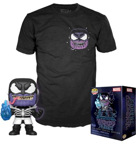 Figurine Funko Pop Venom [Marvel] #510 Thanos Venomizé - Glows in the Dark - T-Shirt