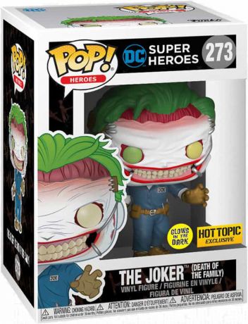 Figurine Funko Pop DC Super-Héros #273 Le Joker (Death of the Family) - Glow in the Dark - T-Shirt