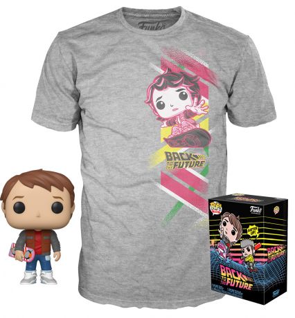 Figurine Funko Pop Retour vers le Futur #964 Marty avec Hoverboard - T-Shirt