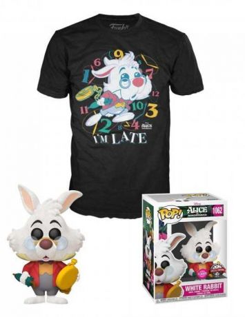 Figurine Funko Pop Alice au Pays des Merveilles [Disney] #1062 Lapin blanc avec montre - Flocked - T-Shirt