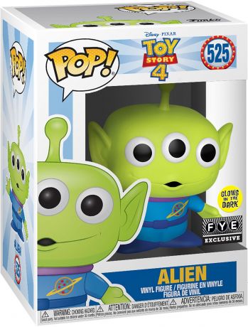 Figurine Funko Pop Toy Story 4 [Disney] #525 Alien - Glows in the Dark - T-Shirt