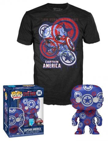 Figurine Funko Pop Captain America : Civil War [Marvel] #36 Captain America Marvel Patriotic Age - T-Shirt