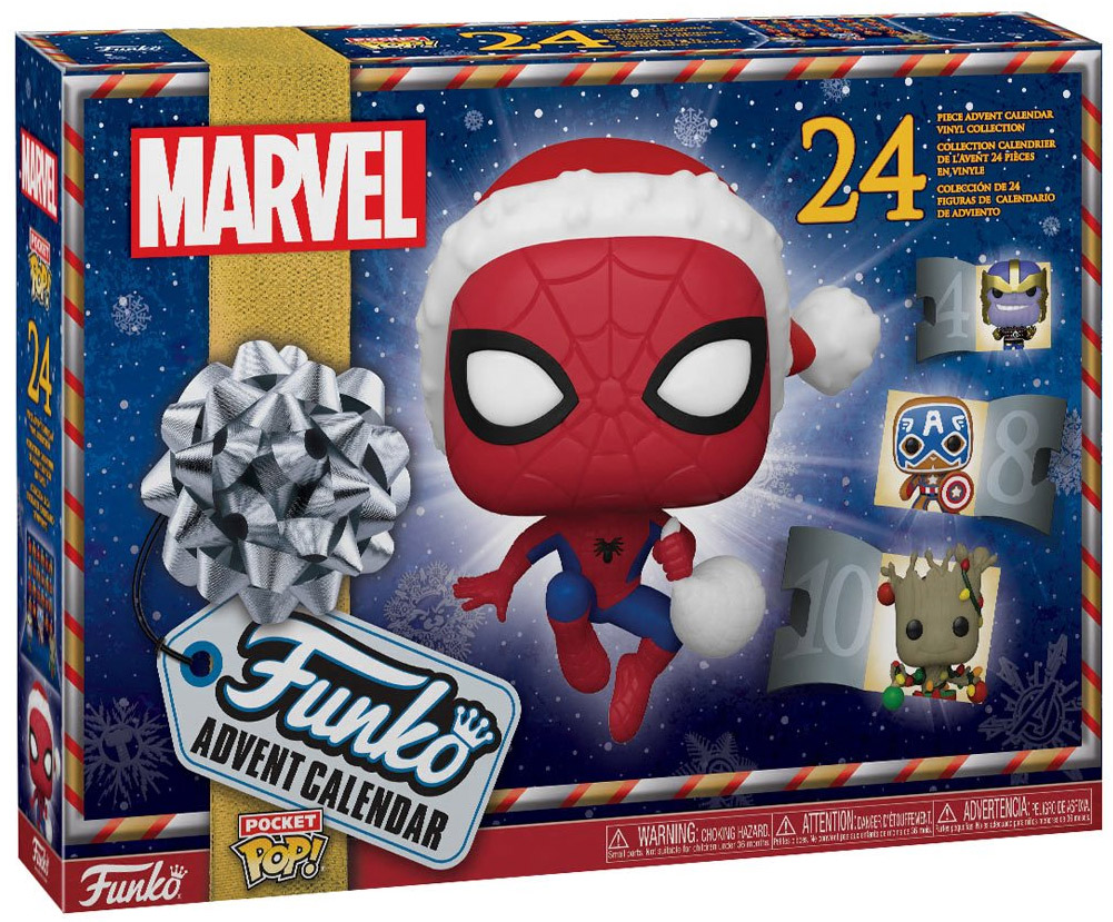 Figurine Pop Marvel Comics pas cher : Calendrier de l'Avent 2022 Marvel Noël
