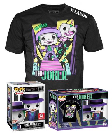 Figurine Funko Pop DC Super-Héros #403 Le Joker - Métallique - T-Shirt