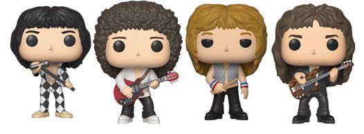 Figurine Funko Pop Queen Freddie Mercury / Brian May / Roger Taylor / John Deacon - Pack