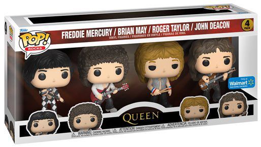 Figurine Funko Pop Queen Freddie Mercury / Brian May / Roger Taylor / John Deacon - Pack