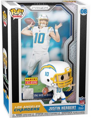 Figurine Funko Pop NFL #08 Justin Herbert - Trading Card