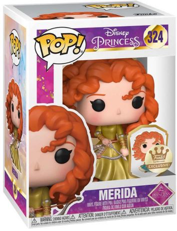 Figurine Funko Pop Disney Ultimate Princess #324 Merida - Métallique sticker doré