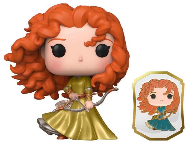 Figurine Funko Pop Disney Ultimate Princess #324 Merida - Métallique sticker doré