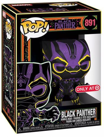 Figurine Funko Pop Black Panther [Marvel] #891 Black Panther - Black Light - T-Shirt