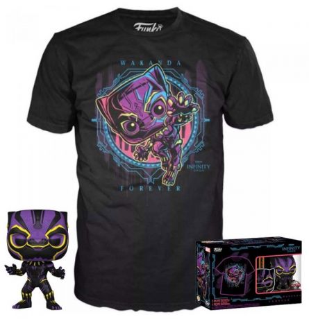 Figurine Funko Pop Black Panther [Marvel] #891 Black Panther - Black Light - T-Shirt