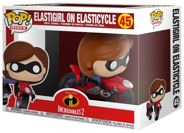 Figurine Funko Pop Les Indestructibles [Disney] #45 Elastigirl sur Elasticycle