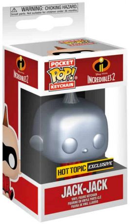 Figurine Funko Pop Les Indestructibles [Disney] Jack-Jack - Chromé - Porte-clés