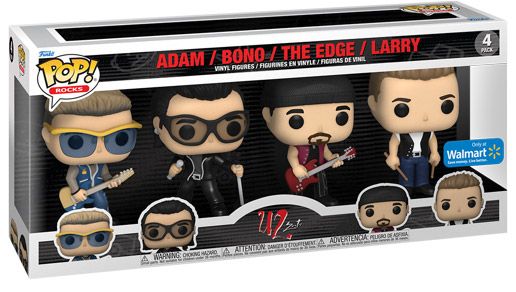 Figurine Funko Pop U2 Adam / Bono / The Edge / Larry - Pack