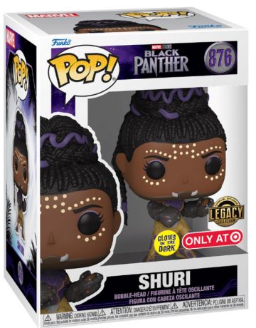 Figurine Funko Pop Black Panther [Marvel] Shuri - Glow in the Dark - T-Shirt