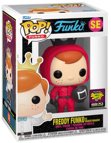 Figurine Funko Pop Freddy Funko Freddy Funko en Soldat rouge masque Carré
