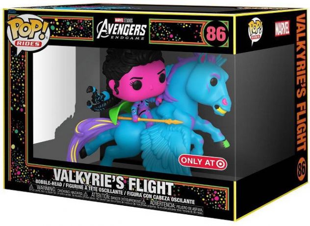 Figurine Funko Pop Avengers : Endgame [Marvel] #86 Valkyrie à Cheval - Black Light