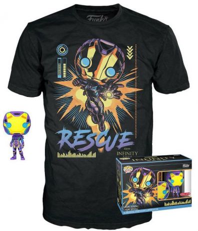 Figurine Funko Pop Avengers : Endgame [Marvel] #480 Rescue (Black Light) - T-Shirt