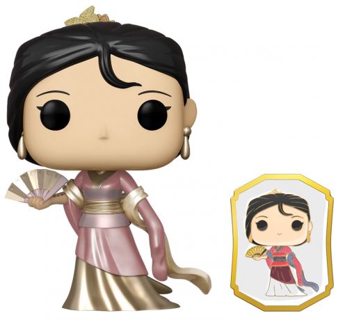 Figurine Funko Pop Disney Ultimate Princess #323 Mulan - Métallique sticker doré