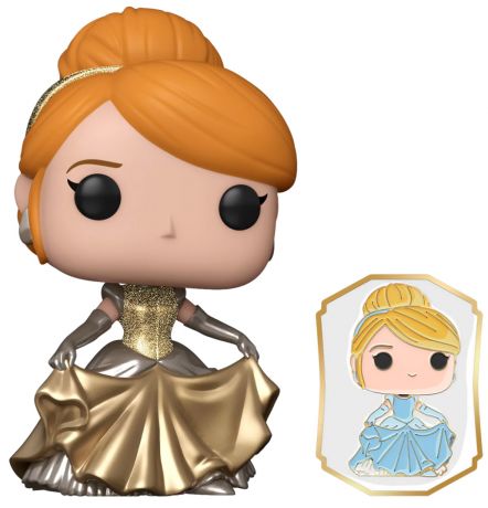 Figurine Funko Pop Disney Ultimate Princess #222 Cendrillon - Métallique sticker doré