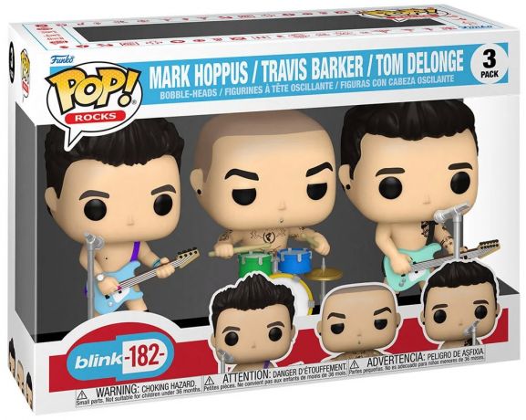 Figurine Funko Pop Blink-182 Mark Hoppus / Travis Barker / Tom Delonge - Blink 182