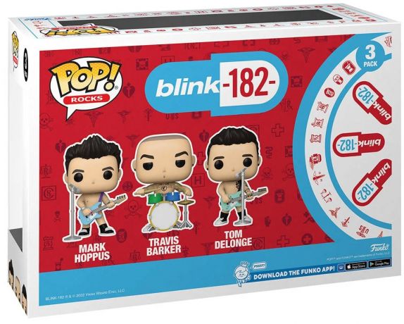 Figurine Funko Pop Blink-182 Mark Hoppus / Travis Barker / Tom Delonge - Blink 182