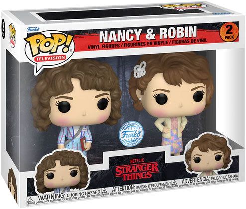 Figurine Funko Pop Stranger Things Nancy Wheeler et Robin - Pack