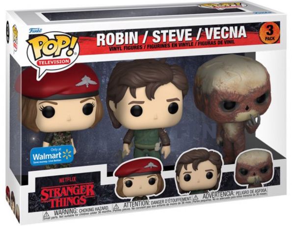 Figurine Pop Stranger Things pas cher : Robin / Steve / Vecna - Pack