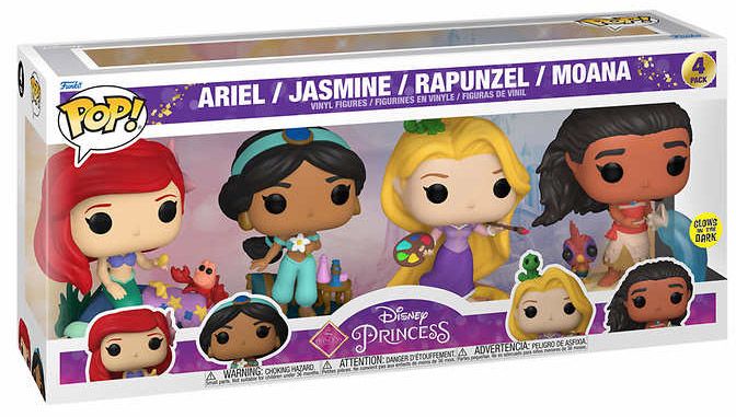 Figurine Funko Pop Disney Ultimate Princess Ariel, Jasmine, Raiponce & Vaiana