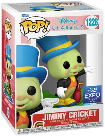 Figurine Funko Pop Disney Classics #1228 Jiminy Cricket sur une feuille